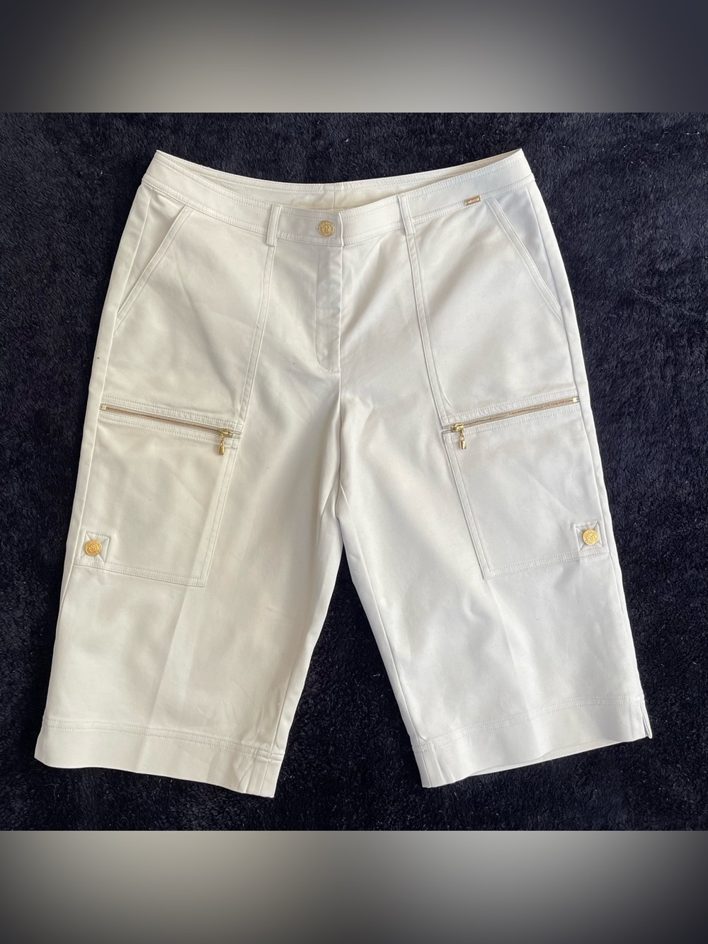ST.JOHN White Cotton Cargo Pants (SKU559)